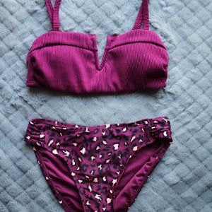 Dip Swimwear 2 piece swimsuit Set Maroon Bikini ~S~ RN 29360